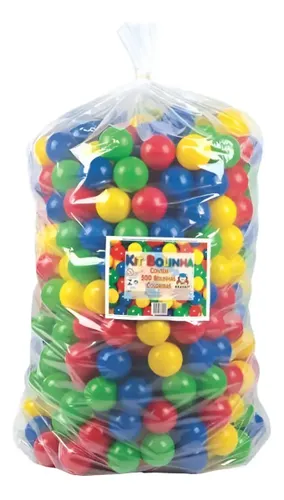 Bolinhas para Piscina Coloridas Braskit 500 Unidades Plástico
