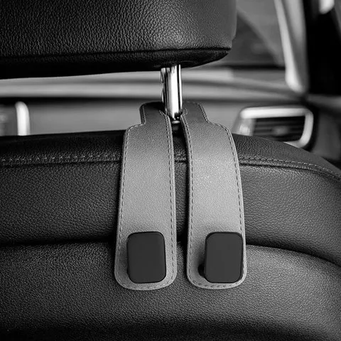Ganchos para encosto de cabeça de carro, cabide para bolsas, organizador de assento traseiro, clipes de fixação automática, ganchos para carro
