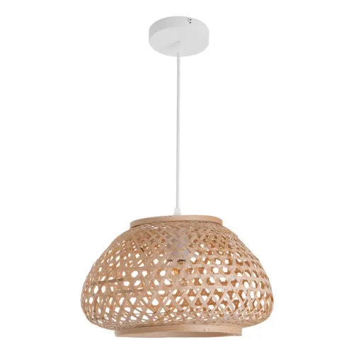 Pendente Metal Fibra Natural Bambu