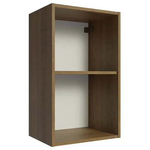 Armário Aéreo 40 cm com 2 Nichos Abertos para Cozinha Madesa Lux, Glamy, Agata, Stella Rustic