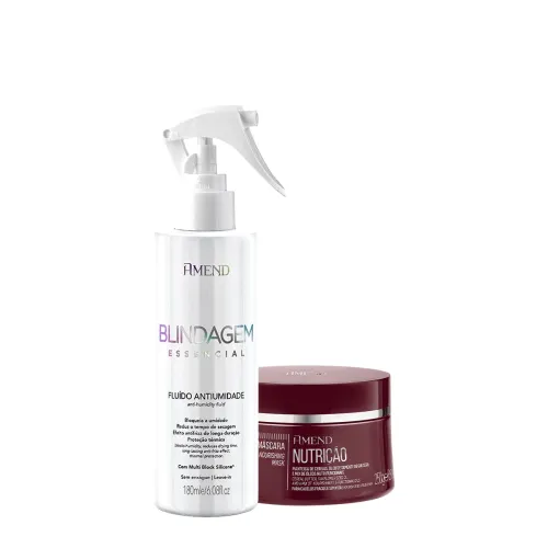 Kit Amend Blindagem Essencial Fluído e Amend Essenciais Máscara de Nutrição (2 Produtos)