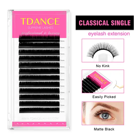 TDANCE cílios individuais de vison falso maquiagem cilios para profissionais extensão de cílios de vison macio