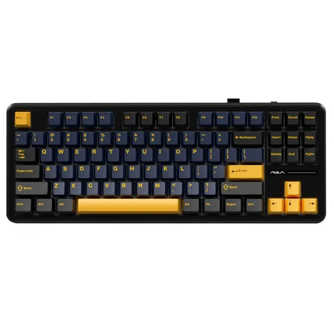 AULA F87 Pro Junta Teclado Mecânico para Jogos 75% TKL Layout sem Fio Hot-Swap RGB Teclado Bluetooth Personalizado 2024 Novas Cores