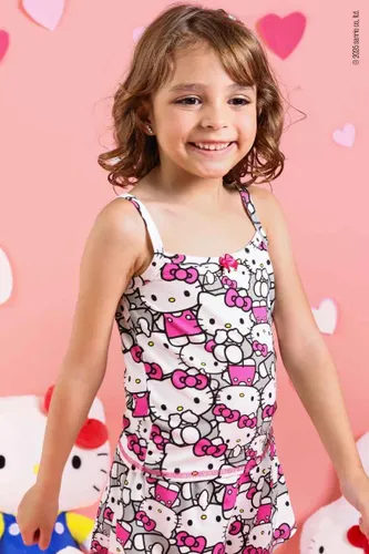 Regata Pijama Infantil Hello Kitty Rosa