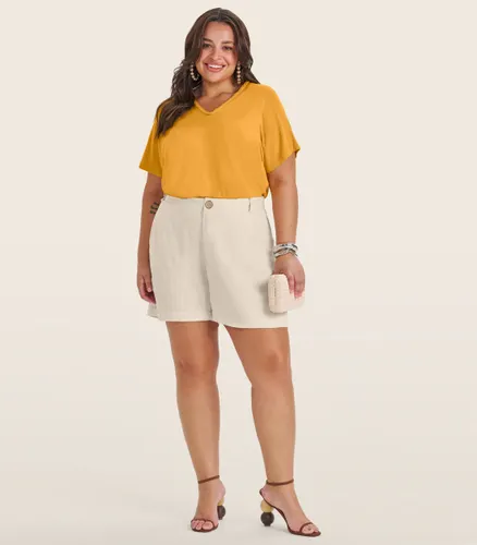 Blusa Manga Curta em Viscotorcion Secret Glam - Moda Feminina e Masculina, Itens para Casa e Mais l Rovitex