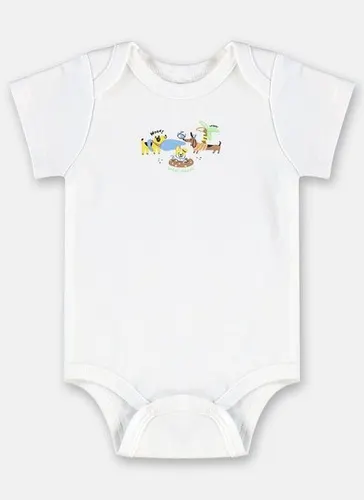 Body Estampado para Bebê Menino em Suedine Essentials (Branco) Up Baby