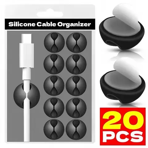 Clipes de cabo suporte de cabo de telefone linha de dados usb organizador de silicone auto-adesivo gerenciamento de fio enrolador de cabo de carregador de fone de ouvido