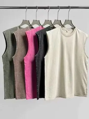 Camiseta Hip Hop Masculina de Algodão Harajuku Multicolorida Oversized Lavada Unissex Feminina Verão Retrô Manga Curta