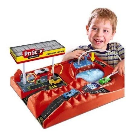 Pista Corrida Miniatura Infantil com 2 Carrinhos Veiculos Portatilh Brinquedo