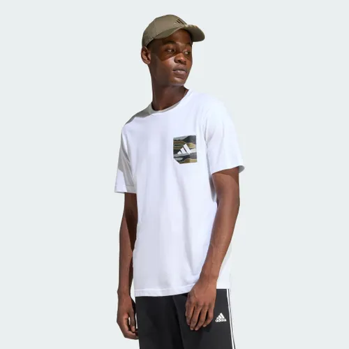 Camiseta Estampada Camo Woven Pocket Homem adidas
