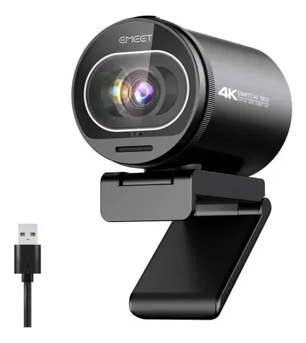 EMEET S600 4K Webcam 1080P 60Fps Camera para Pc Streaming Con Microfone Automático Full HD Videoconferencia