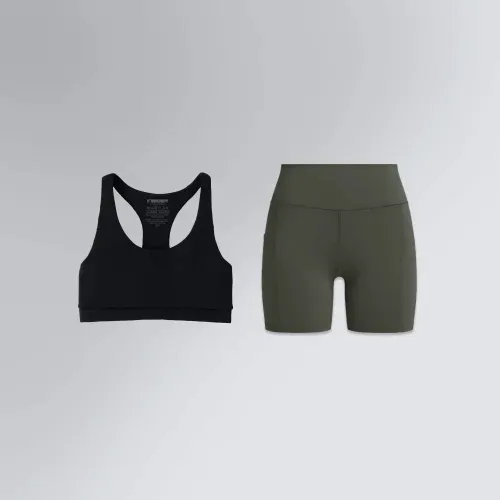 Conjunto Fitness Feminino Essenciais Top e Short Curto