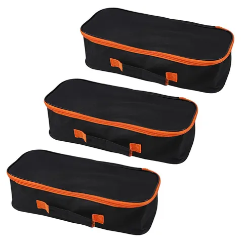 Bolsa de ferramentas de 3 tamanhos com zíper, bolsa de ferramentas para chave de fenda alicate de parafuso mecânico carro vácuo mão organizador de armazenamento de ferramentas elétricas