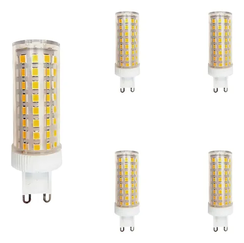 5 Lampada Led Halopim G9 12w 88 Led Lustre Arandela Cor da luz Branco-quente 12W Goldensky