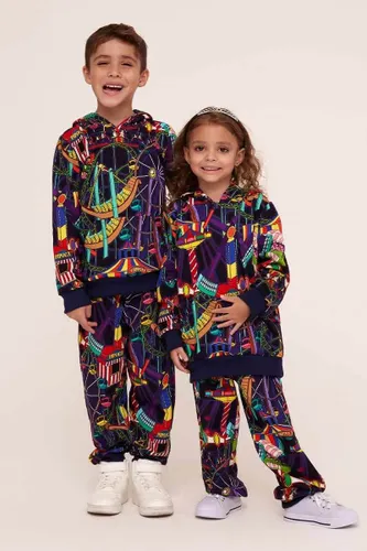 Calça Jogger Infantil Estampa Parque de Diversão