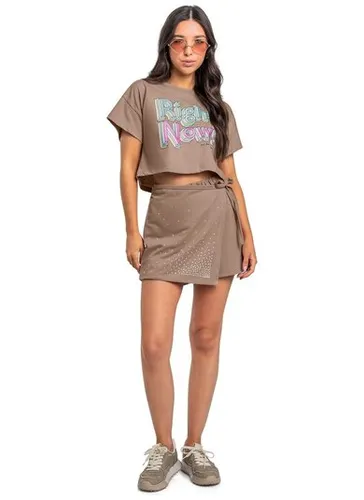 Blusa Juvenil Metalizada (Marrom) Gloss