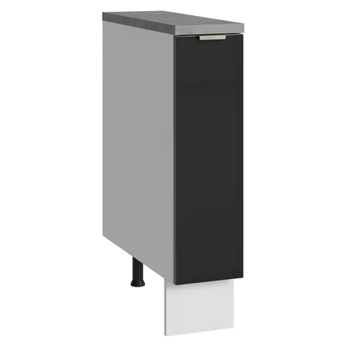Balcão Porta-Temperos 20 x 60 cm 1 Porta (Com Tampo) Branco/Preto Lux Madesa