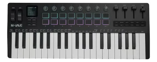 Controlador Midi M-vave Smk-37 Pro com Almofada de Bateria