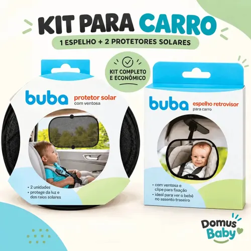 Kit de Espelho Retrovisor E 2 Protetores Solar Buba Espelho Protetor