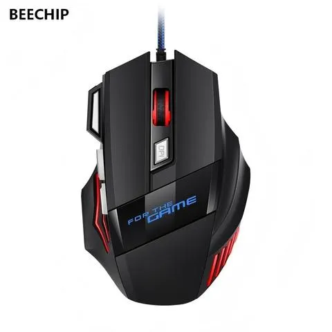 1 pc novo mouse de jogo usb hipervelocidade rgb retroiluminado ergonômico mouse de jogo 7d esports mouse com fio para computador portátil gamer