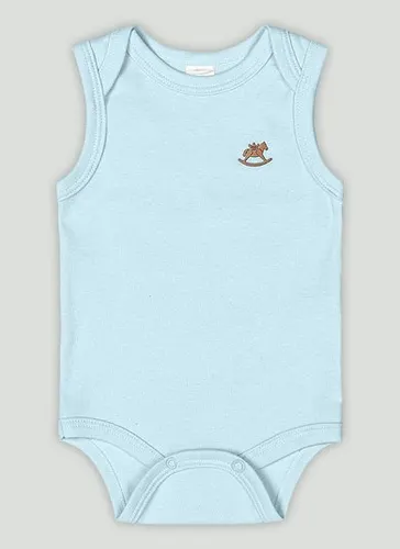 Body Regata em Suedine Unissex para Bebê (Azul) Up Baby