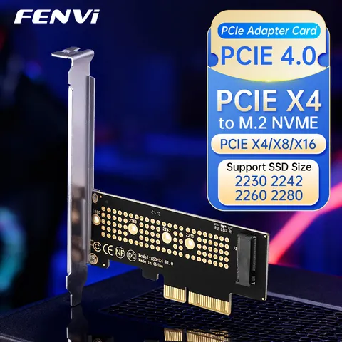Fenvi m.2 nvme para pci-e x4 conversor adaptador m.2 nvme ssd m expansão chave para pcie x4 x8 x16 cartão riser para 2230/2242/2260/2280