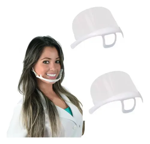 Máscaras Acrílicas Transparentes Higiênicas Laváveis Kit 2 Unidades