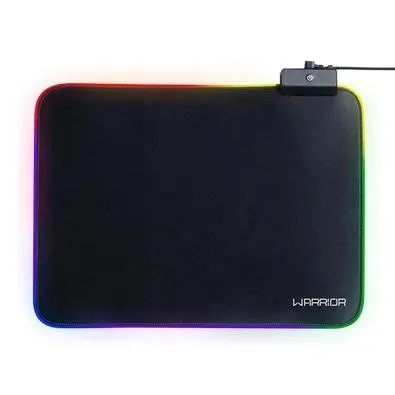 Mousepad Gamer Warrior Cronos, RGB, 360x260mm, USB, Flexivel, Base Emborrachada, Preto - AC333