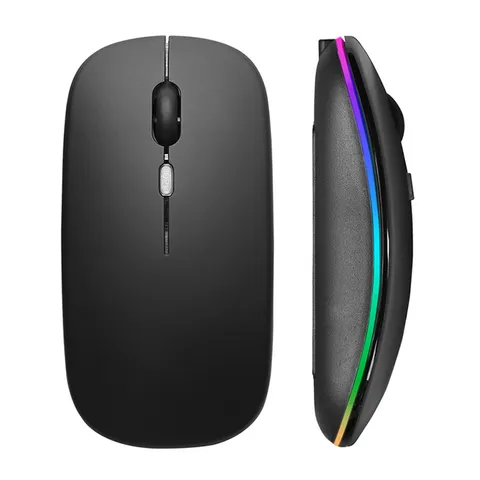 Rato sem fio 2.4ghz bluetooth recarregável mouse silencioso ergonômico gaming mouse com luz de fundo usb 1600dpi mouse para pc laptops