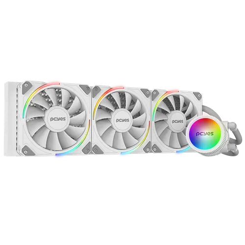 Water Cooler PCYES Sangue Frio 3 ARGB White Ghost 360mm TDP 350W ARGBSF3360WGBR