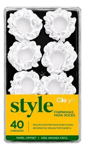 40 Forminhas de Doces Flor Festa Casamento Aniversário Papel Offset Premium Style CILEGRA