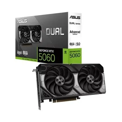 Placa de Vídeo ASUS RTX 5060 Dual OC NVIDIA GeForce, 8GB GDDR7 - 90YV0PS0-M0NA00