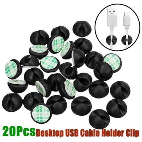 10/20 pçs clipes de cabo enrolador cabo de silicone organizador desktop fio armazenamento carregador cabo titular para carro carregamento usb tablet fio
