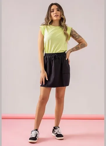 Blusa Muscle Tee Feminino em Meia Malha Verde