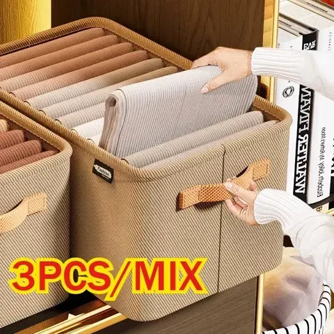 Engrossar roupas organizador calças camisola armários de armazenamento gavetas organizador jeans caixa de armazenamento guarda-roupa organizadores de armazenamento de roupas