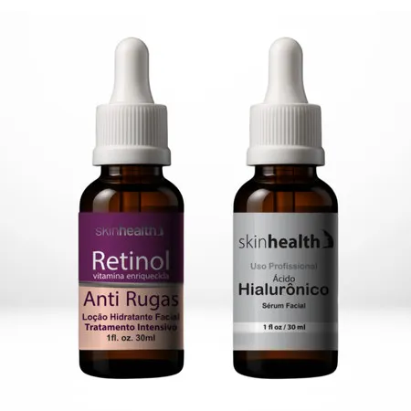 Kit Ácido Hialurônico 30 ml + Retinol Skinhealth Serum Reparador e Restaurados 30 ML