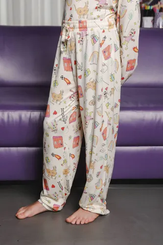 Calça Pijama Infantil Estampa Pequenos Artistas