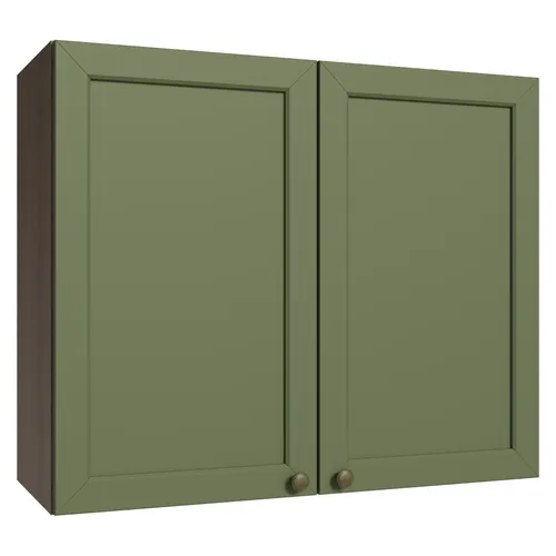 Armário Aéreo 80 cm 2 Portas Rustic/Verde Vik Madesa