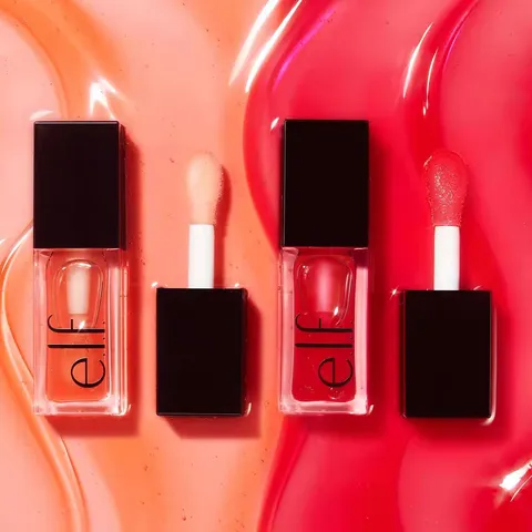 Novo Óleo Labial Nutritivo Elf, Maquiagem para Lábios Volumosos, Cosméticos, Brilho Revitalizante, Gloss Labial, Tonalidade de Vinho Divino, Leve e Hidratante