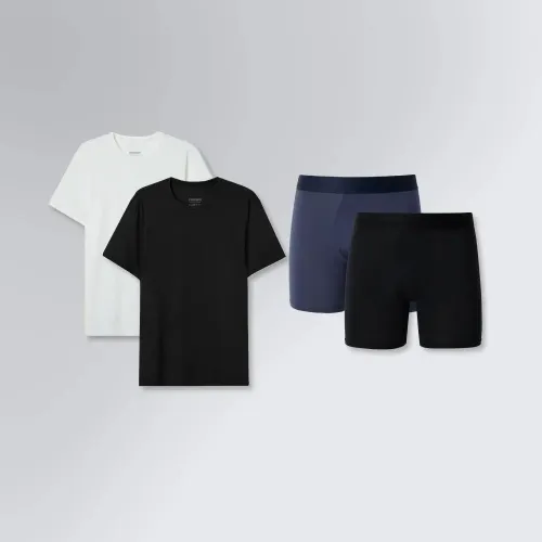 Kit Masculino Essenciais 2x Tech T-Shirt e 2 Cuecas Antiodor