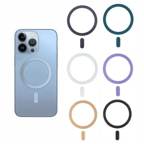 Anel de placa de metal para magsafe adesivo suporte magnético anel universal carregador sem fio folha do telefone móvel para iphone 16 17 xiaomi