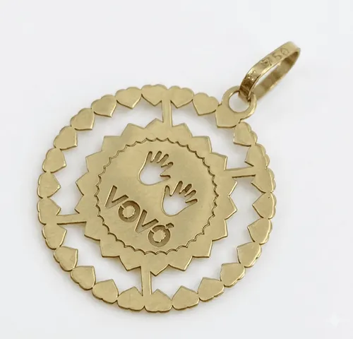 Pingente Mãos de Vovó 2?cm em Ouro 18K