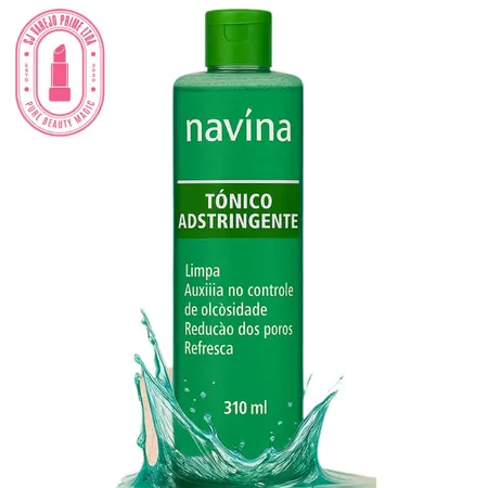 Tônico Adstringente Navina 310ml Limpeza Facial 4 em 1 para Controle da Oleosidade e Skincare