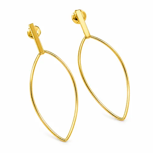 Brinco Oval 5,5 cm em Ouro 18K