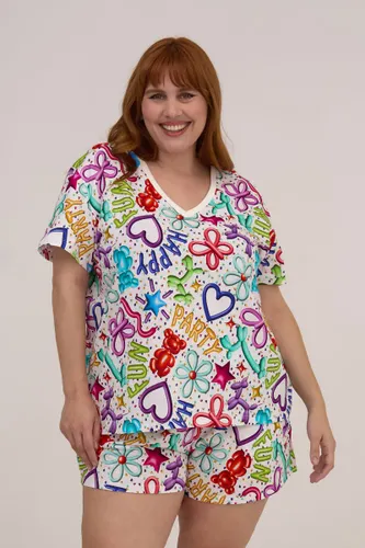Kit Conjunto Feminino Estampa Festa do Pijama