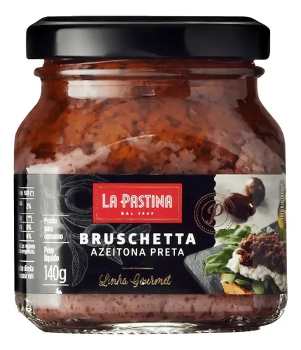 Bruschetta Gourmet de Azeitona Preta La Pastina 140g