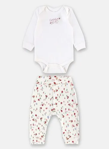 Conjunto em Suedine Essentials para Bebê com Body e Calça Off White