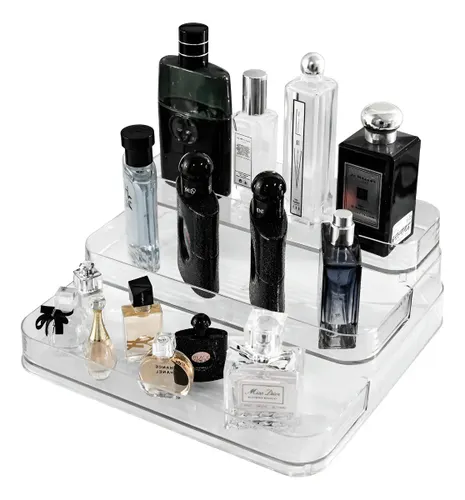 Expositor de Perfumes Cosméticos 3 Andares Porta Maquiagem