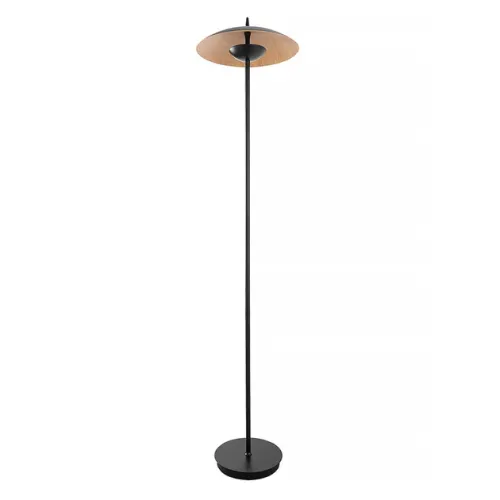 Luminária de Piso Led Metal Preto Freijó 16w 3000k Shimeji