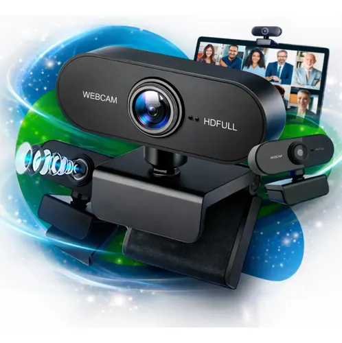 Webcam Hd Full 1080p com Microfone Usb Plug Play para Pc Notebook